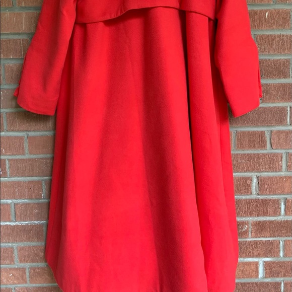 🌹🎀HANDMADE red swing cape coat - Picture 3 of 8